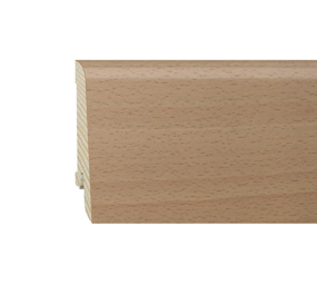 Furniersockelleiste Buche lackiert 60mm konisch