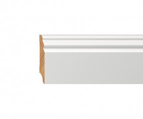 Sockelleiste massiv weiß lackiert 70mm profiliert