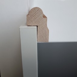 Falzleiste massiv Buche kirschfarben lackiert 33mm