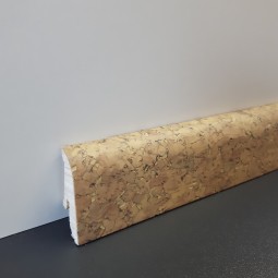 Furniersockelleiste Kork Sand lackiert 38mm konisch
