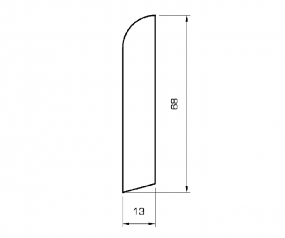 Sockelleiste massiv weiß lackiert 70mm gerundet
