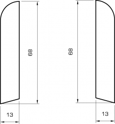 Sockelleiste massiv Eiche lackiert 70mm gerundet