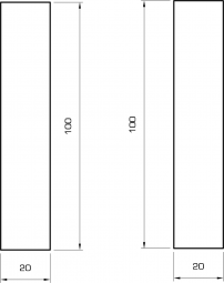 Rechteckleiste massiv Kiefer roh 20x100mm