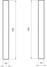 Rechteckleiste massiv Kiefer roh 10x100mm