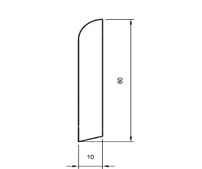 Sockelleiste massiv Buche lackiert 60mm gerundet