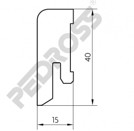 Furniersockelleiste Eiche lackiert 40mm gerundet