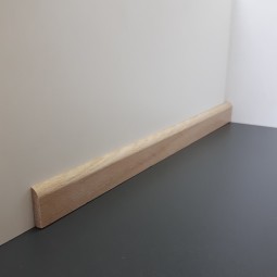 Flachleiste massiv Eiche weiß gebeizt 24mm