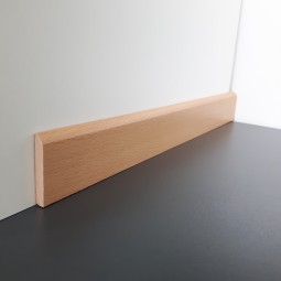 50m-Bund Sockelleiste massiv Buche lackiert 35mm