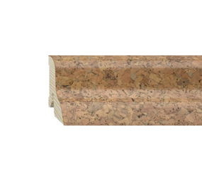 Furniersockelleiste Kork lackiert 40mm geschwungen