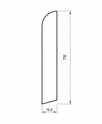 Sockelleiste massiv Eiche lackiert 80mm gerundet
