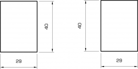 Rechteckleiste massiv Kiefer roh 29x40mm