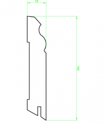 Sockelleiste MDF weiß lackiert 100mm profiliert
