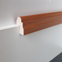 Falzleiste massiv Buche kirschfarben lackiert 33mm