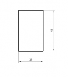 Rechteckleiste massiv Buche roh 29x48mm