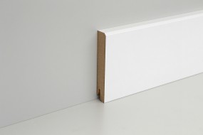 Sockelleiste MDF weiß 80mm gefast