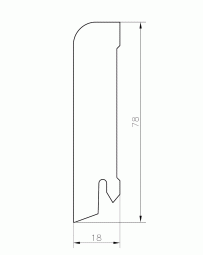 Sockelleiste MDF weiß lackiert 80mm gerundet