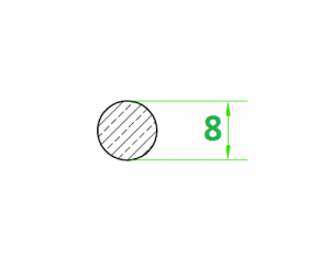 Rundstab massiv Kiefer roh 8mm