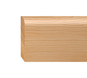 Sockelleiste massiv Kiefer lackiert 60mm gerundet