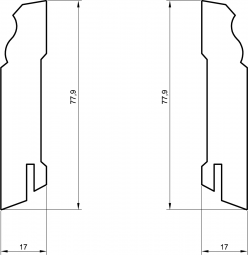 Sockelleiste MDF weiß lackiert 80mm profiliert