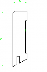 Sockelleiste MDF weiß lackiert 70mm gefast