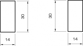 Rechteckleiste massiv Eiche roh 14x30mm