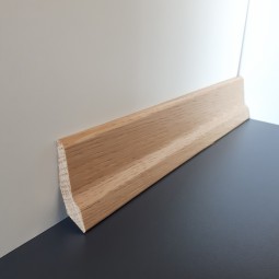 50m-Bund Sockelleiste massiv Eiche lackiert 46mm