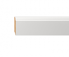 Sockelleiste massiv weiß lackiert 70mm profiliert