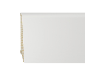 Furniersockelleiste weiß 80mm konisch