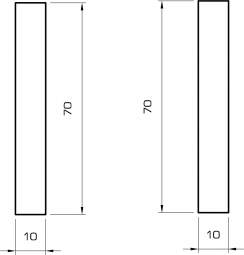 Rechteckleiste massiv Kiefer roh 10x70mm