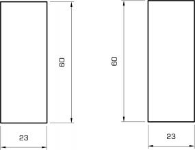 Rechteckleiste massiv Kiefer roh 23x60mm