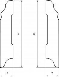 Sockelleiste massiv weiß lackiert 95mm profiliert