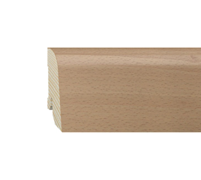 Furniersockelleiste Buche lackiert 58mm konisch