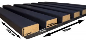 Akustikpaneele schwarz auf Filz (schwarz)