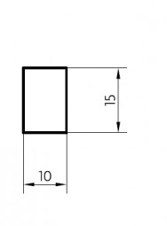 Rechteckleiste 10 x 15 mm Eiche