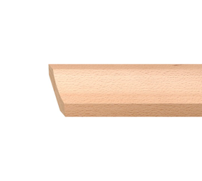 Hohlkehlleiste massiv Buche lackiert 30mm eckig