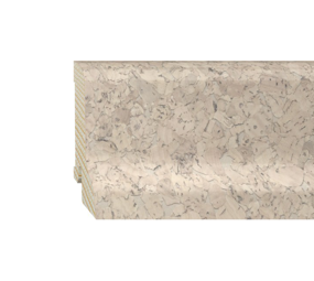 Furniersockelleiste Kork Creme 60mm geschwungen