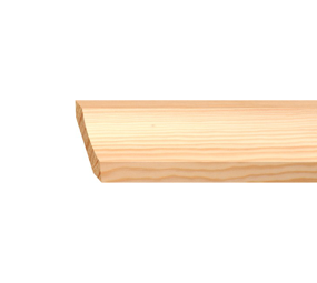 Hohlkehlleiste massiv Kiefer lackiert 30mm eckig