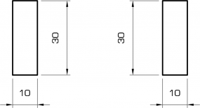 Rechteckleiste massiv Buche roh 10x30mm