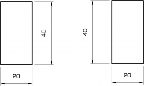 Rechteckleiste massiv Eiche roh 20x40mm