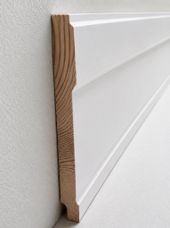 Sockelleiste massiv weiß lackiert 160 mm profiliert