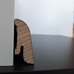 Furniersockelleiste Kork Sand lackiert 38mm konisch