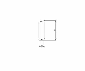Sockelleiste massiv Eiche 12x40mm lackiert eckig
