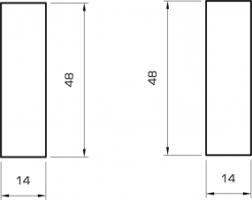 Rechteckleiste massiv Kiefer roh 14x48mm