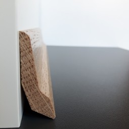 50m-Bund Sockelleiste massiv Eiche lackiert 46mm