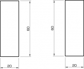 Rechteckleiste massiv Eiche roh 20x60mm