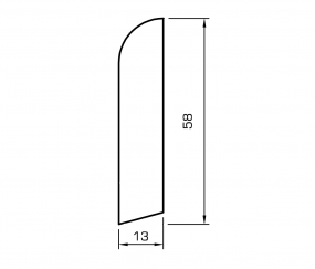 Sockelleiste massiv Buche lackiert 60mm gerundet