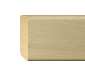 Saunabankleiste massiv Ayous roh 60mm
