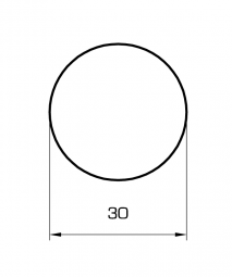 Rundstab massiv Buche roh 30mm