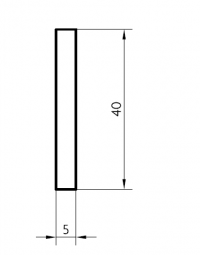 Rechteckleiste 5 x 40 mm gemischt weiß lackiert