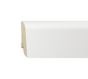 Furniersockelleiste weiß 50mm konisch